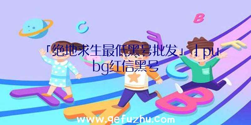 「绝地求生最低黑号批发」|pubg红信黑号